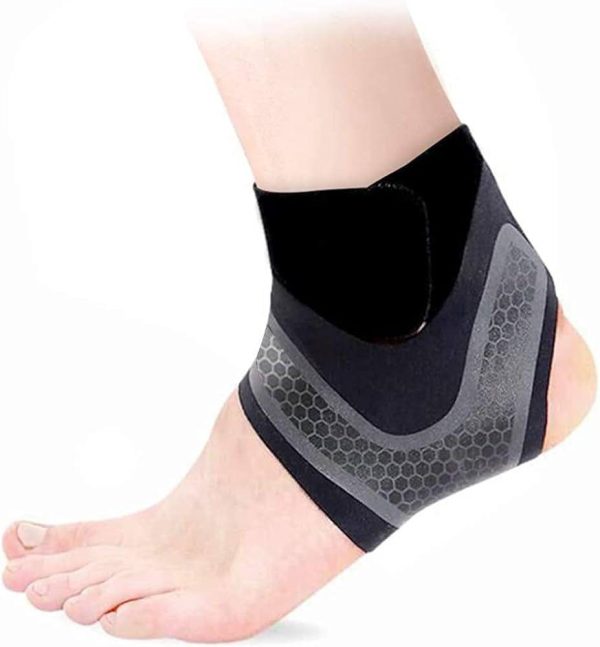 1 Pcs Right Foot Breathable Ankle Brace For Sprained Ankle,stabilize Ligaments,prevent Re Injury For Men & Women With Adjustable Wrap