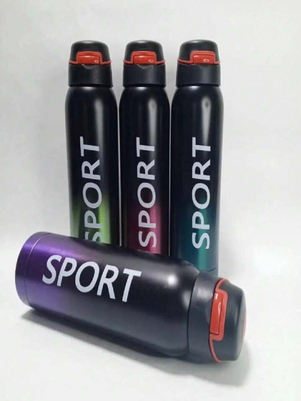 500ml Portable Sports Water Bottles Thermos With Straw (random Color)