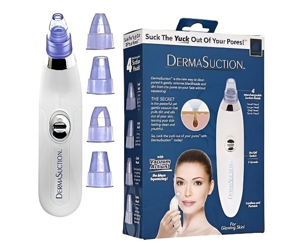 Derma Suction Blackheads Remover 3 In 1 Black Head Remover Machine-acne Pimple Pore Cleaner Vacuum Suction Tool (cell Operated)