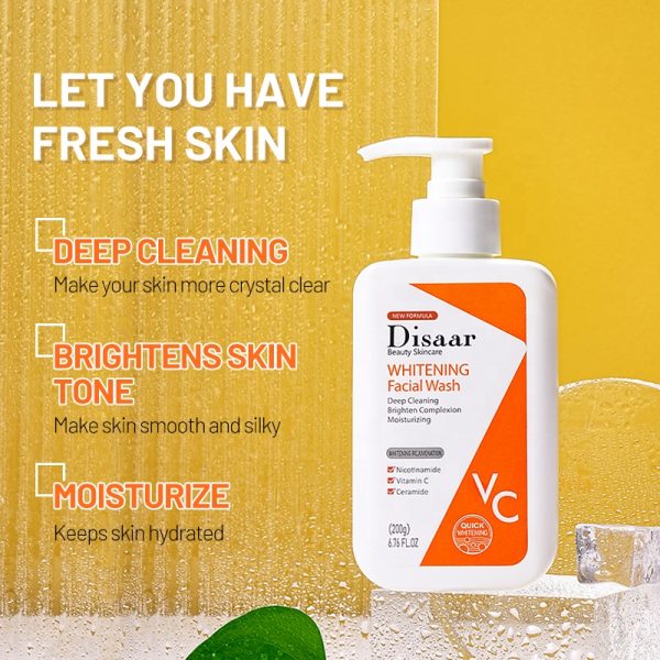 Disaar Vitamin C & Nicotinamide Nourishing Smooth Skin Reduce Fine Line Body Lotion 200g | Disaar Whitening Facial Wash ( Without Box )