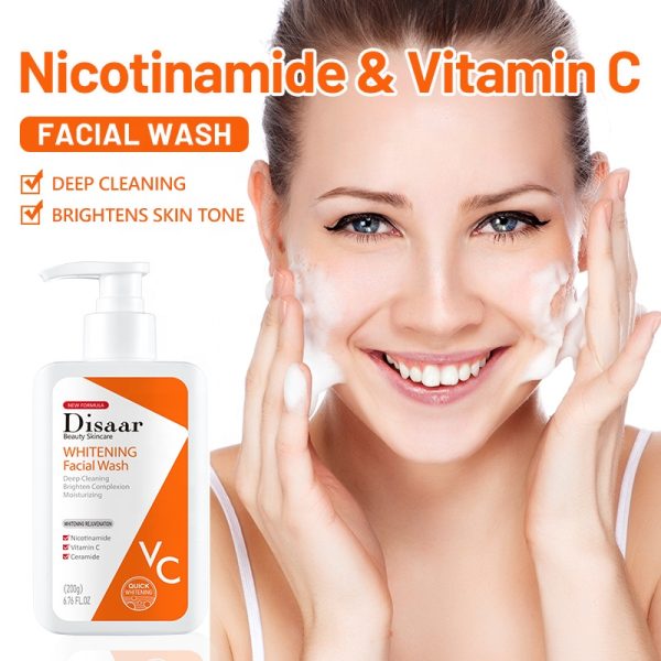 Disaar Vitamin C & Nicotinamide Nourishing Smooth Skin Reduce Fine Line Body Lotion 200g | Disaar Whitening Facial Wash ( Without Box )