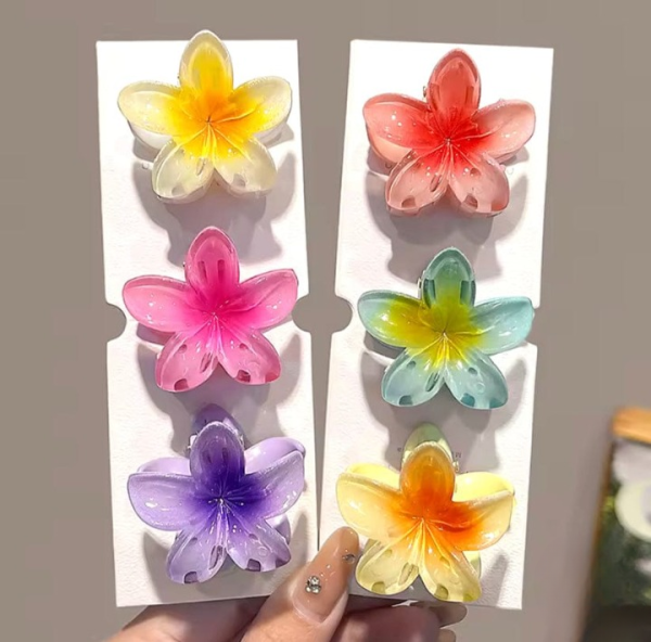 Pack Off 06 Mini Sunflower Fashion Girl Hair Clip | Hair Clip For Women | Best Quality Hair Clip ( Random Color )