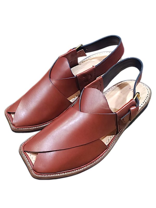 Peshawari Keri Brown Pure Leather Peshawari Chappal For Men (without Box)