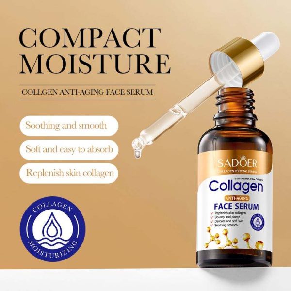 Sadoer Collagen Serum Skincare Facial Essence Liquid Firming Moisturizing Soothing Nourishing Face Serum Skin Care – 30 Ml