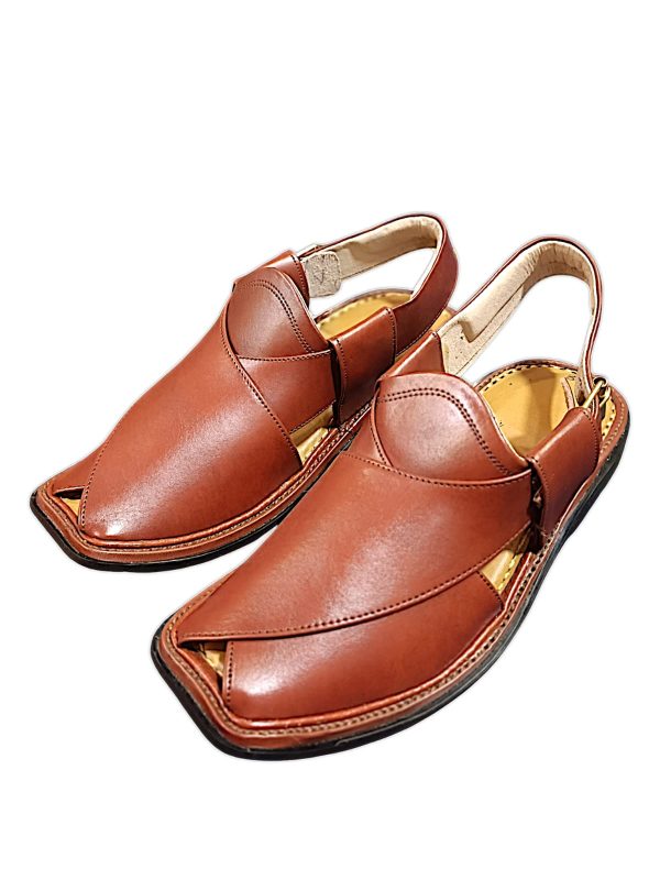 Smart Zalmi Peshawari Keri Brown / Pure Leather Peshawari Chappal For Men (without Box)