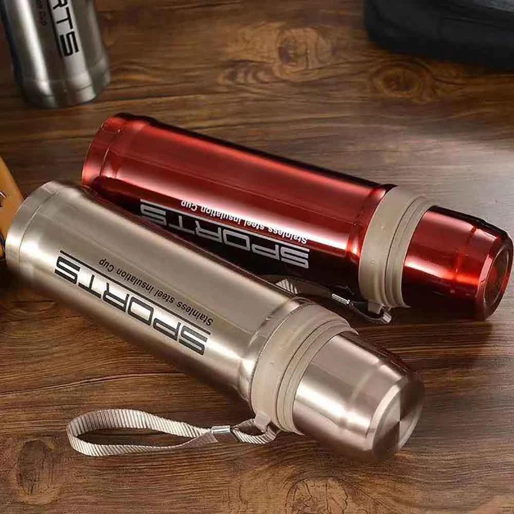 SPORTS VACUUM FLASK 750ML STAINLESS STEEL WATER BOTTLE - HOT AND COLD THERMOS