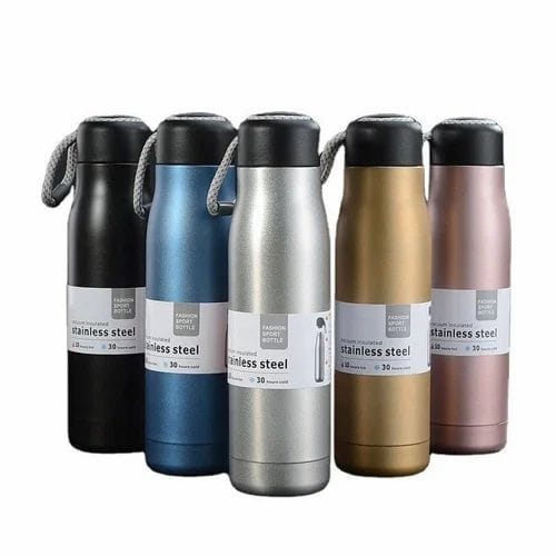 Stainless Steel Insulated Vacuum Water Bottle 550ml (Random Color)