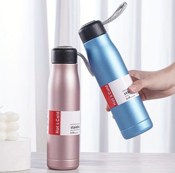 Stainless Steel Insulated Vacuum Water Bottle 550ml (Random Color)