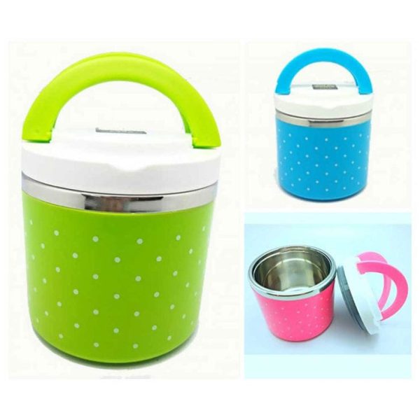 Stainless Steel Single Layered Lunch Box For Kids And Adults (random Color)