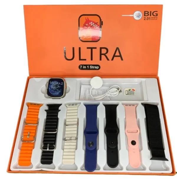 With Out Metal Strip Ultra Smart Watch Multi function 7 In 1 (random Color)