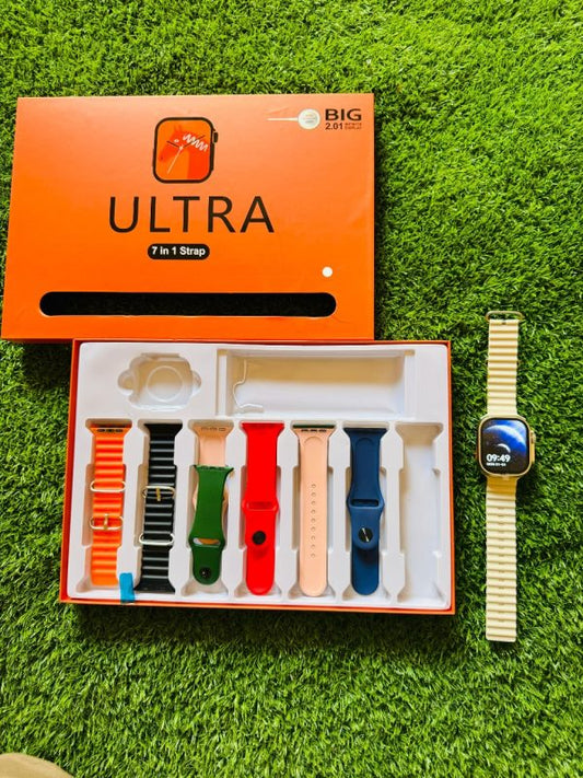 With Out Metal Strip Ultra Smart Watch Multi function 7 In 1 (random Color)