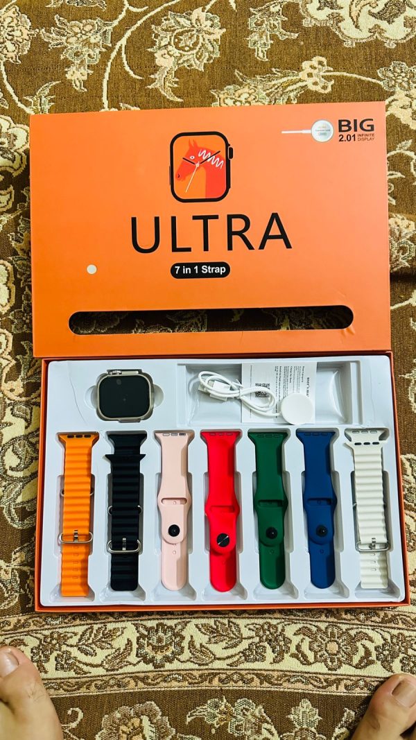 With Out Metal Strip Ultra Smart Watch Multi function 7 In 1 (random Color)